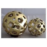 Metal Gold Tone Orbs - 2