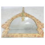 Painted unusual wall mirror, 74 x 71