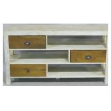 Asymmetric 3 drawer credenza