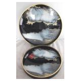 2pc Serving Tray Set - 18 x 18 x 1.5