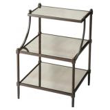 Butler Peninsula mirrored tiered side table
