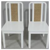 Pair Wildwood Chandigarh chairs in white