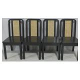 4 Wildwood Chandigarth caned black chairs