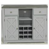 Painted wine bar cabinet, 39 x 47 x 16