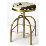 Butler Specialty adjustable cowhide stool