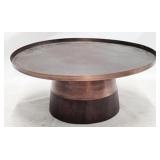 Union Home copper finish metal cocktail table