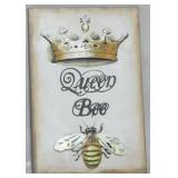 Metal Queen Bee Sign 24x16