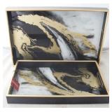 2 pc. Set of Serving Trays by Three Hands