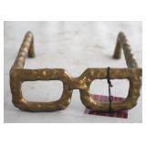 Bronze Tone Glasses Statue