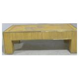 Modern History Rattan & Brass cocktail table