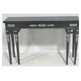 Chelsea House Carved black console with accents