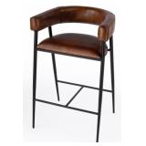 Butler Specialty Dallas brown leather stool