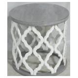 Split Nickel round side table