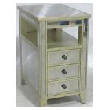 Butler End Table with Mirror Top 24x14x20