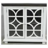 Painted Glass Front Cabinet 39x42x14