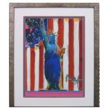 LIBERTY AND FLAG GICLEE BY PETER MAX