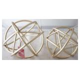 2 pc. Set of Metal Orbs by Three Hands