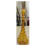 Vintage Amber Empoli Genie Bottle