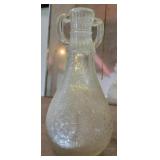 Vintage White House Vinegar Crackle Glass Decanter