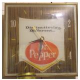 Vintage Dr. Pepper Wall Clock Advertisement