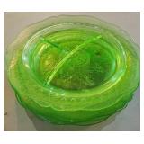 Lot of Green Depression Glass Plates