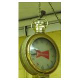 Vintage Budweiser Hanging Clock/Light