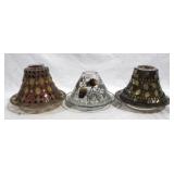 3 Glass Candle Holders