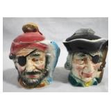 2 Toby Style Vintage Condiment Dishes