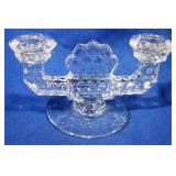Fostoria American Glass Candlestick 8 x 5 x 5 Inch