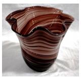 Art Glass Vase 7" x 7.5"