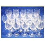 Crystal Glasses *" & 7" tall - 20 pieces
