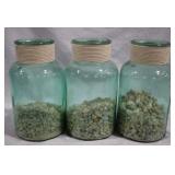 3 Glass Vases - Bavaria, 10" tall