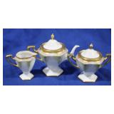 B&C France Limoges 3pc tea set