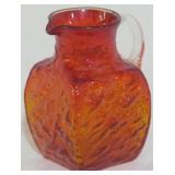 Red Glass Pitcher 4.5"