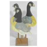 Wooden goose decor, 17" tall