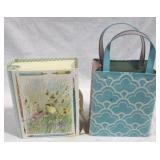 Faux Storage Book & Metal Basket