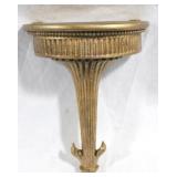 Gold Tone Plaster Shelf - 18.5 x 12