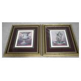 Pair Decorative framed prints
