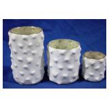 3 Glass Vases - 7 & 5 & 3.5" tall