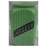 Jadeite Coffee Canister (no lid) 7x4x4
