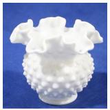 Milk Glass Vase - 4.25" tall