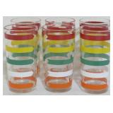 6 Vintage Retro Tumblers 5"