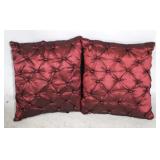 Pair decorative pillows, 16 x 16