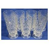 7 Fostoria American iced tea glasses