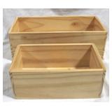 2 Wood Boxes - 10 x 6 x 4 & 14 x 7 x 5