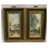 Pair of Framed Prints, 6.5 x 10.5