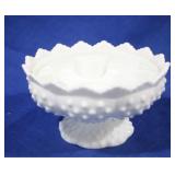 Milk Glass Fenton Dish - 6.5" round