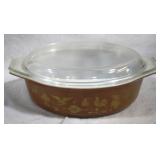 Pyrex Early American Casserole Dish w/ lid