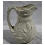 Pottery Pitcher, 8" tall