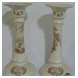 Pair Royal Crownford Ironstone Candlestick Holders